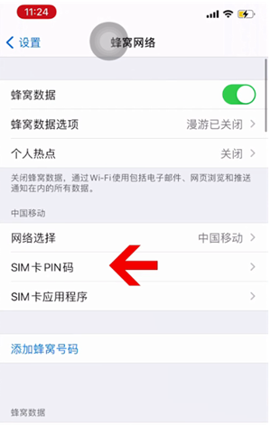 长寿苹果14维修网分享如何给iPhone14的SIM卡设置密码 