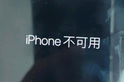 长寿苹果服务网点分享锁屏界面显示“iPhone 不可用”如何解决 