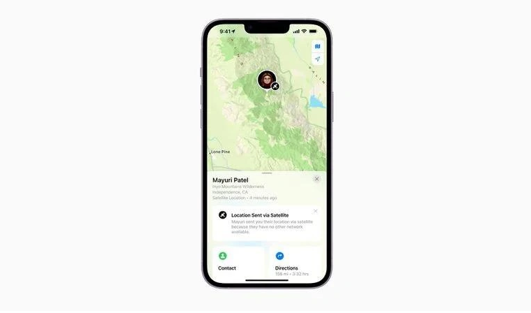 长寿苹果14维修分享iPhone14系列中 FindMy功能通过卫星分享位置方法教程 